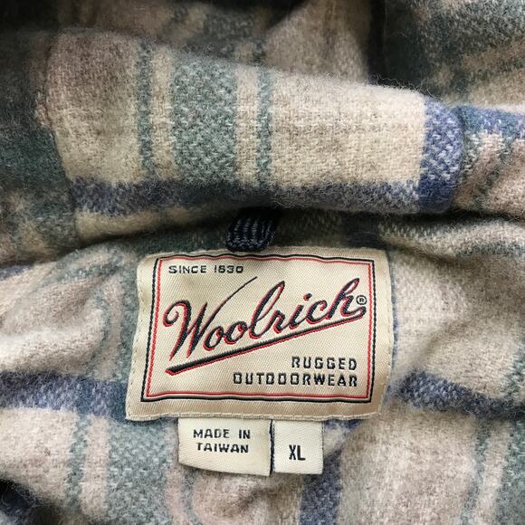 Woolrich 8377 Flannel Wool Lined Parka Jacket Hoodie Womens XL Long Sleeve - Picture 3 of 16